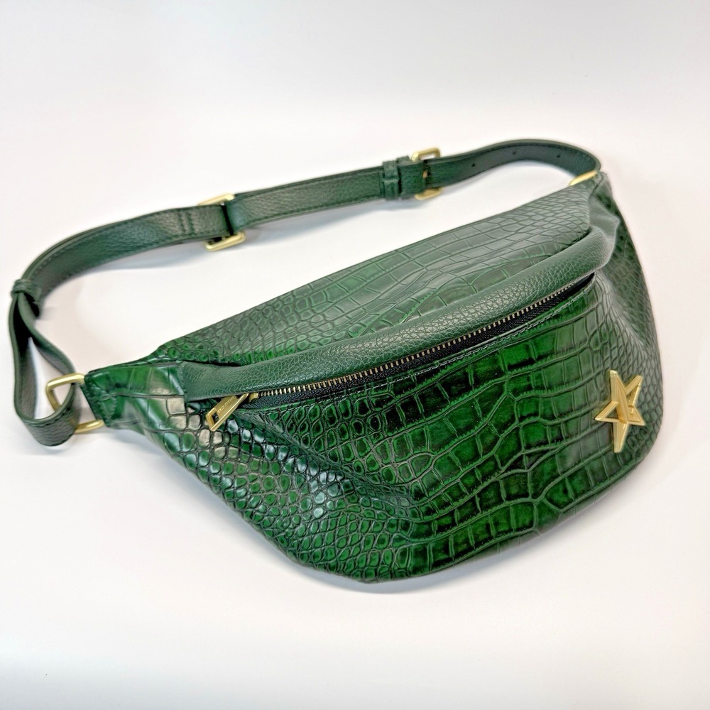 Jeffree Star Blood Money Green Crocodile Gator Crossbody Bag Fanny Pack 0113-12